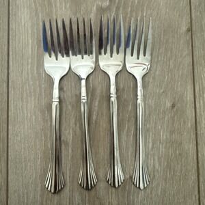 Set of 4 Cambridge Tracy Stainless Steel Salad Forks Flatware Silverware